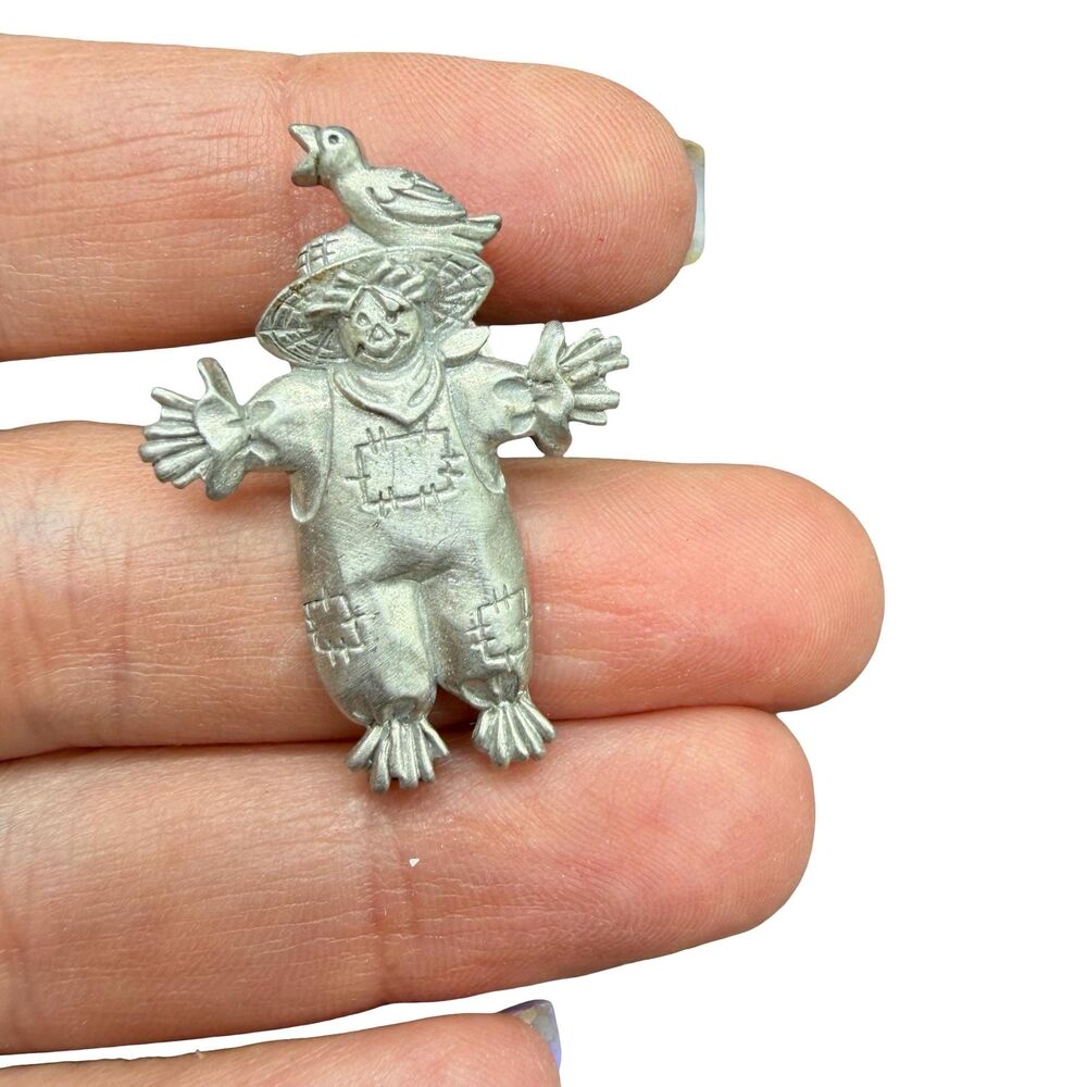 Vintage Jewelry Scarecrow Brooch Harvest Pin Fall Jewelry